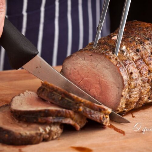 Picanha assada com vinagrete