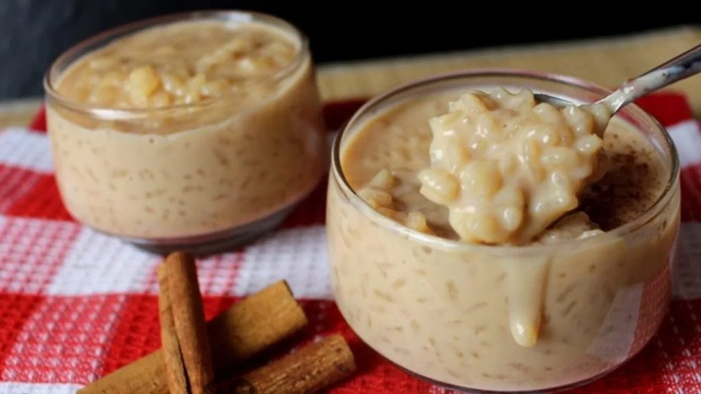 arroz doce com açúcar queimado