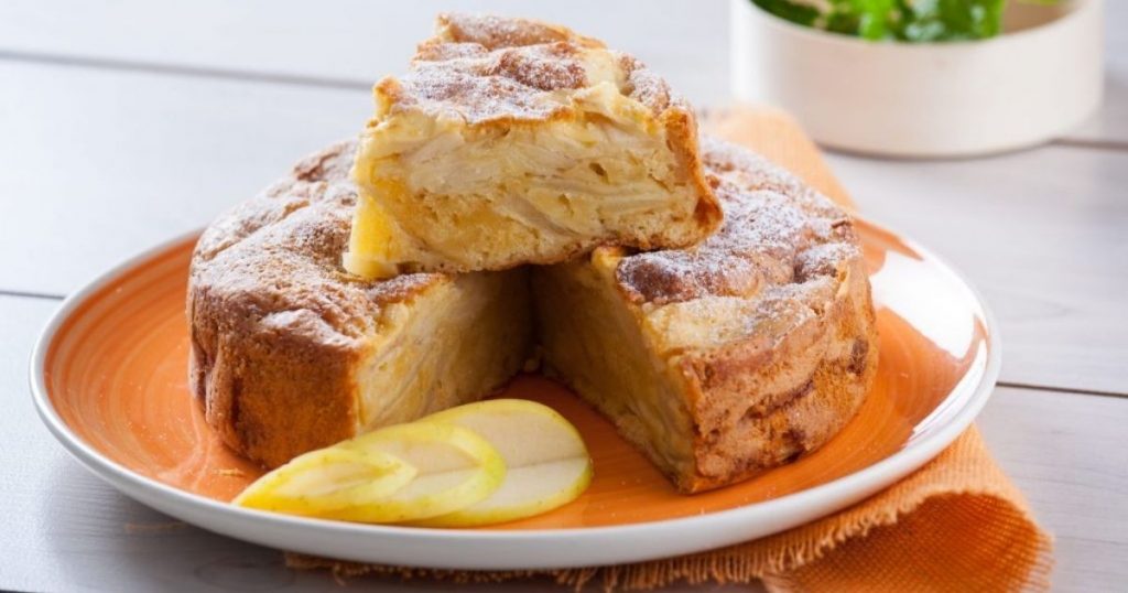 bolo de maçã sem ovo