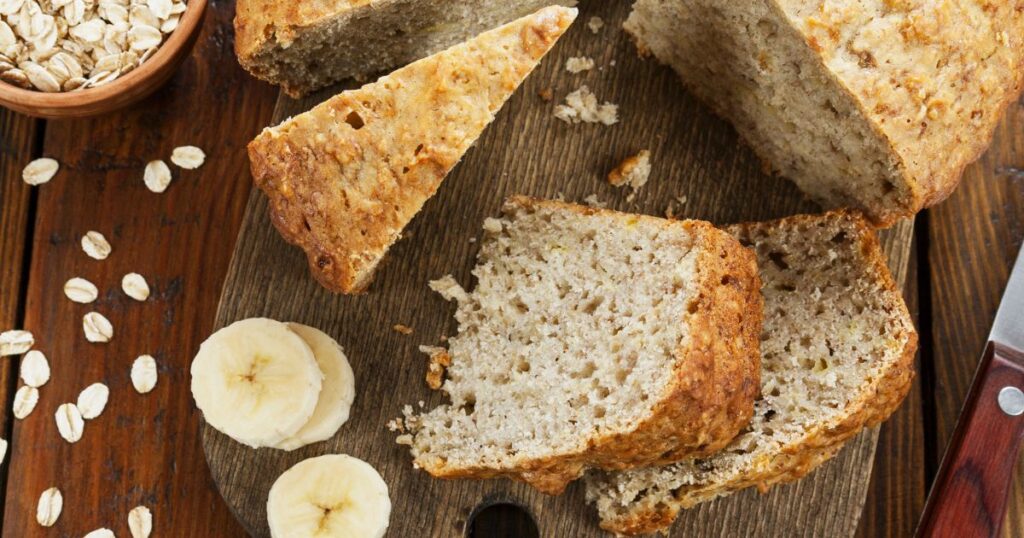 Bolo de aveia com banana