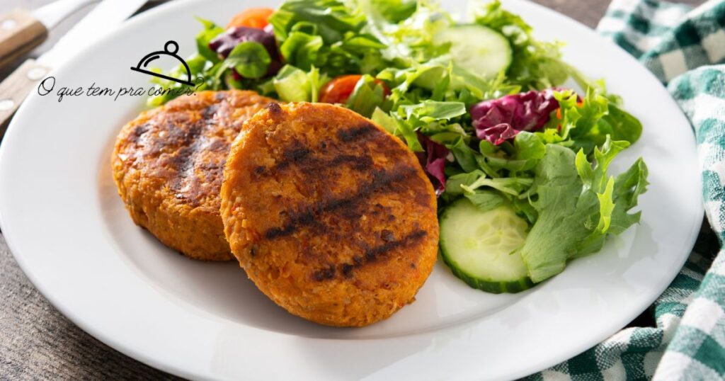 Hambúrguer de grão de bico
