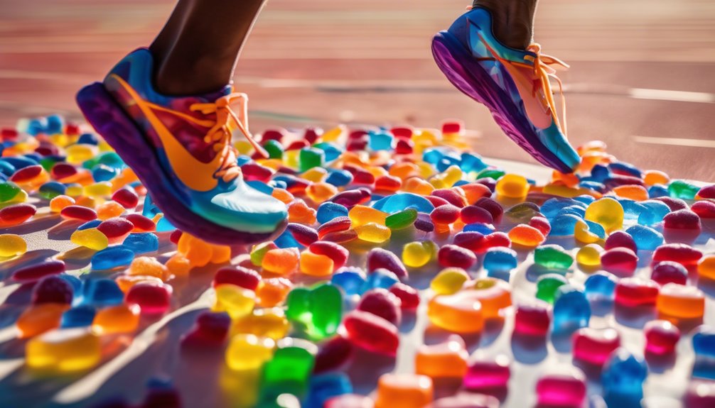 guloseimas de gelatina para atletas